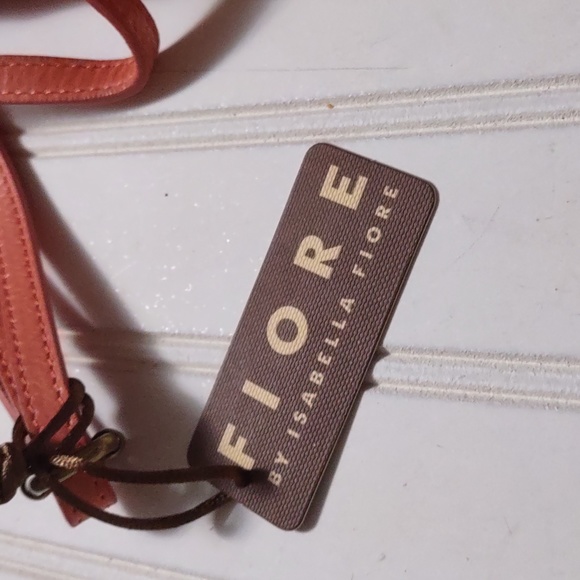 Isabella Fiore Leather Pink Bow Front Crossbody Black - Picture 3 of 10